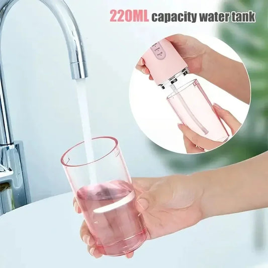 Portable Water Flosser | 4-Jet 3-Mode Rechargeable Oral Irrigator Electric Water Flosser Peaceful Pleasures Health and Wellness