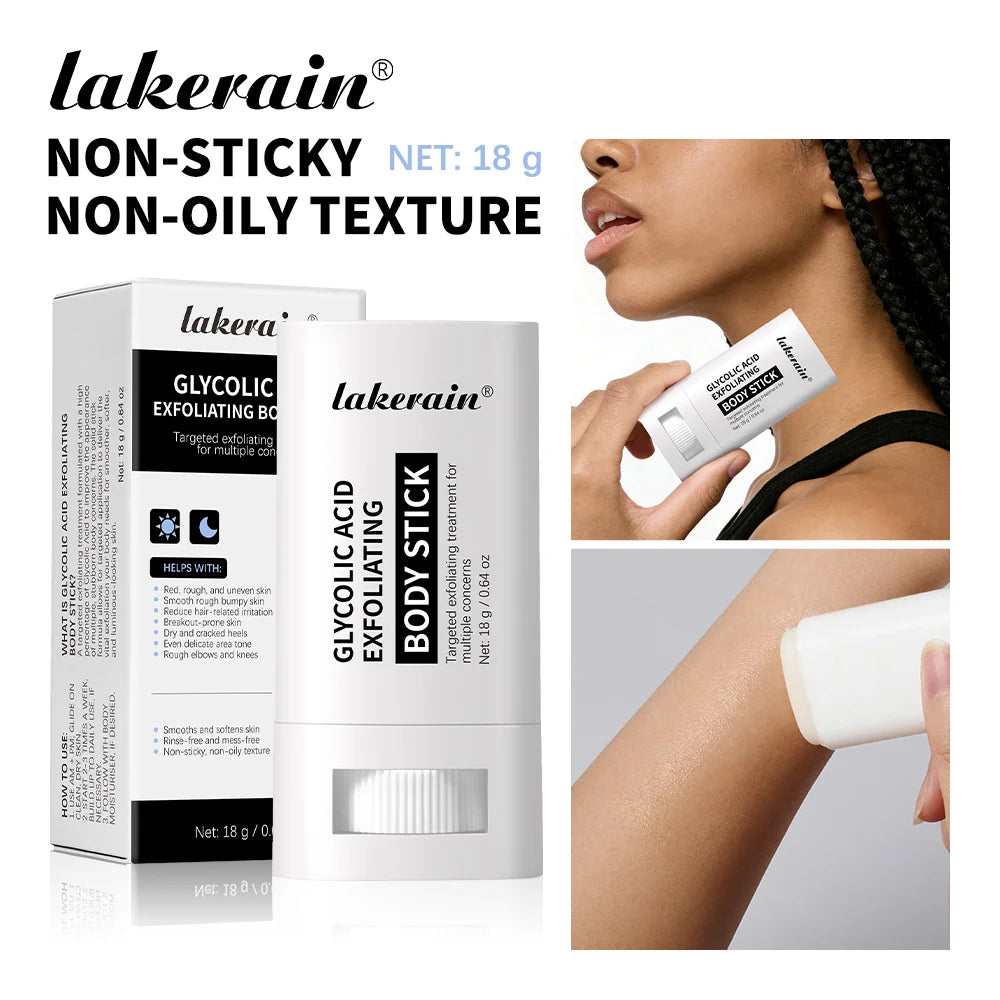 Glycolic Acid Exfoliating Body Stick Smooth Soften Rough Bumpy Skin Deep Hydration Even Delicate Skin Tone Exfoliating Stick Peaceful Pleasures Health and Wellness