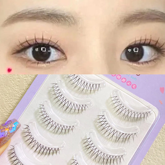 5 Pairs Korean U-Shaped False Eyelashes | Soft Natural Lashes False Eyelashes Peaceful Pleasures Health and Wellness
