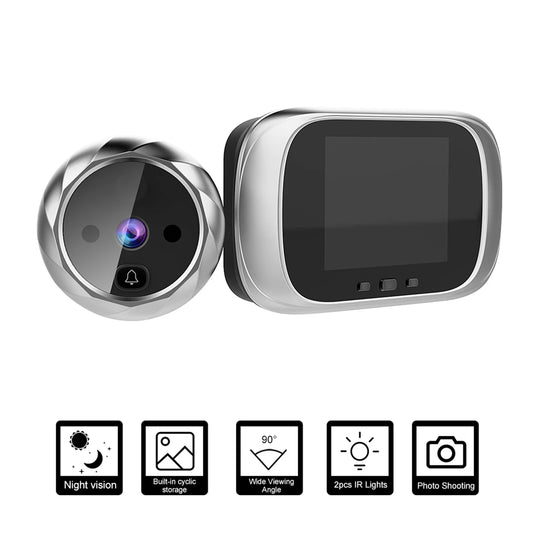 Digital Peephole Door Camera | 2.8" LCD Night Vision Doorbell Viewer Peephole Door Camera Peaceful Pleasures Health and Wellness