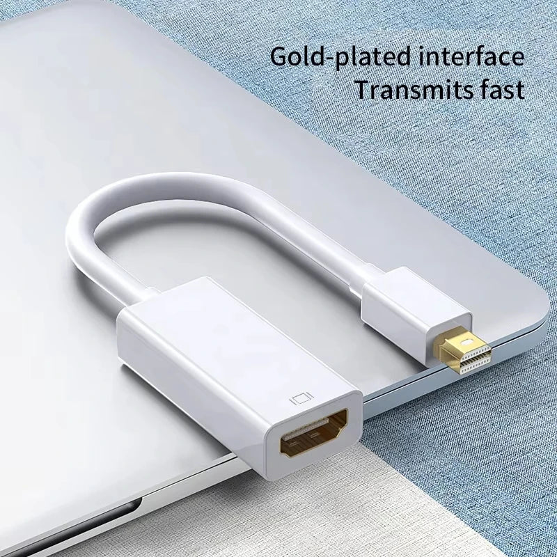 Mini Displayport To HDMI-compatible Cable 4K Adapter 1080P Mini DP Male to HDMI-compatible Female For Apple MacBook Air Pro Peaceful Pleasures Health and Wellness