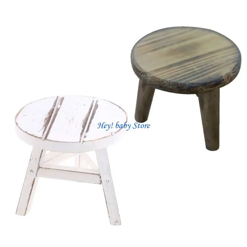 Newborn Baby Photography Mini Wooden Stool Prop | Photo Decor