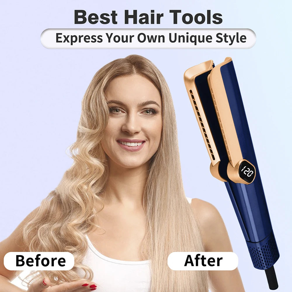 2 in 1 Professional Hair Straightener Hair Dryer Wet & Dry Air Styling Flat Iron Negative Ion Iron Hair Straightener 220V Peaceful Pleasures Health and Wellness
