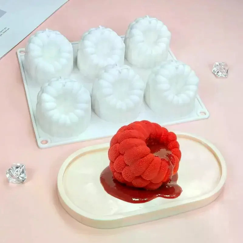 6-Cavity Silicone Raspberry Mold – Non-Stick Baking & Jelly Mold Silicone Baking Mold Peaceful Pleasures Health and Wellness