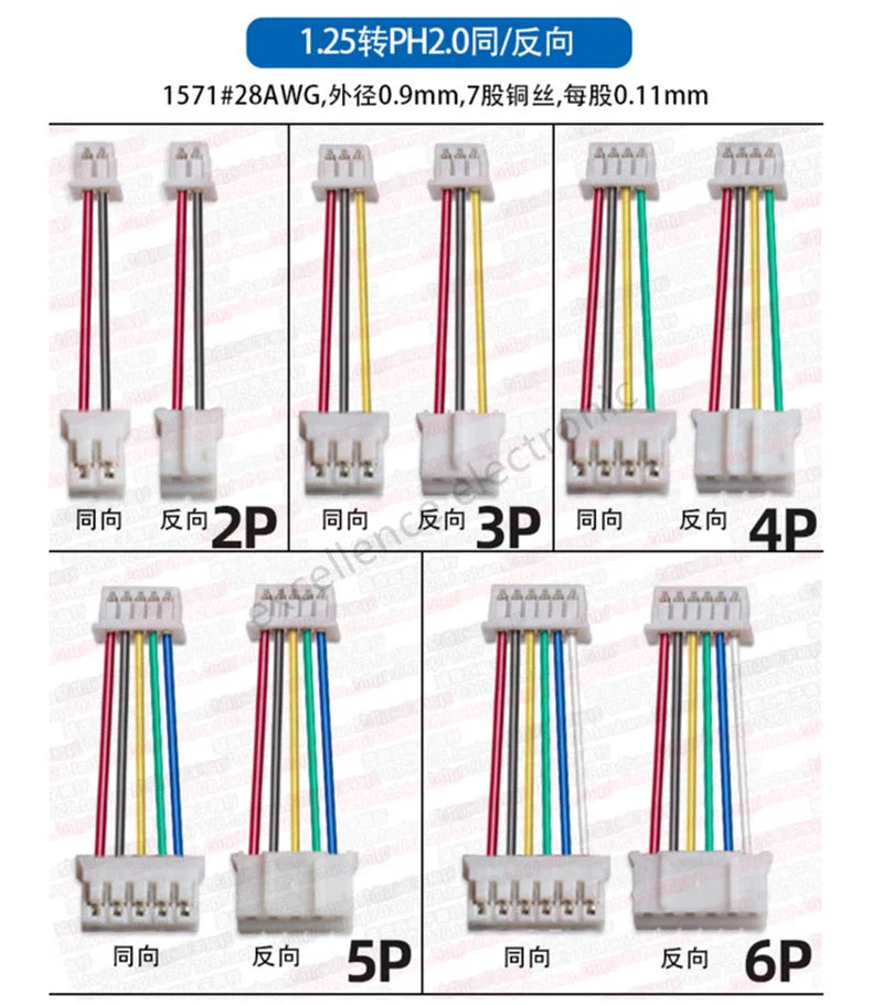 5Pcs SH1.0 JST1.25 ZH1.5 To PH2.0 To XH2.54 Adapter Conversion Terminal Wire Connecting Line Cable 2P 3P 4P 5P 6P Peaceful Pleasures Health and Wellness