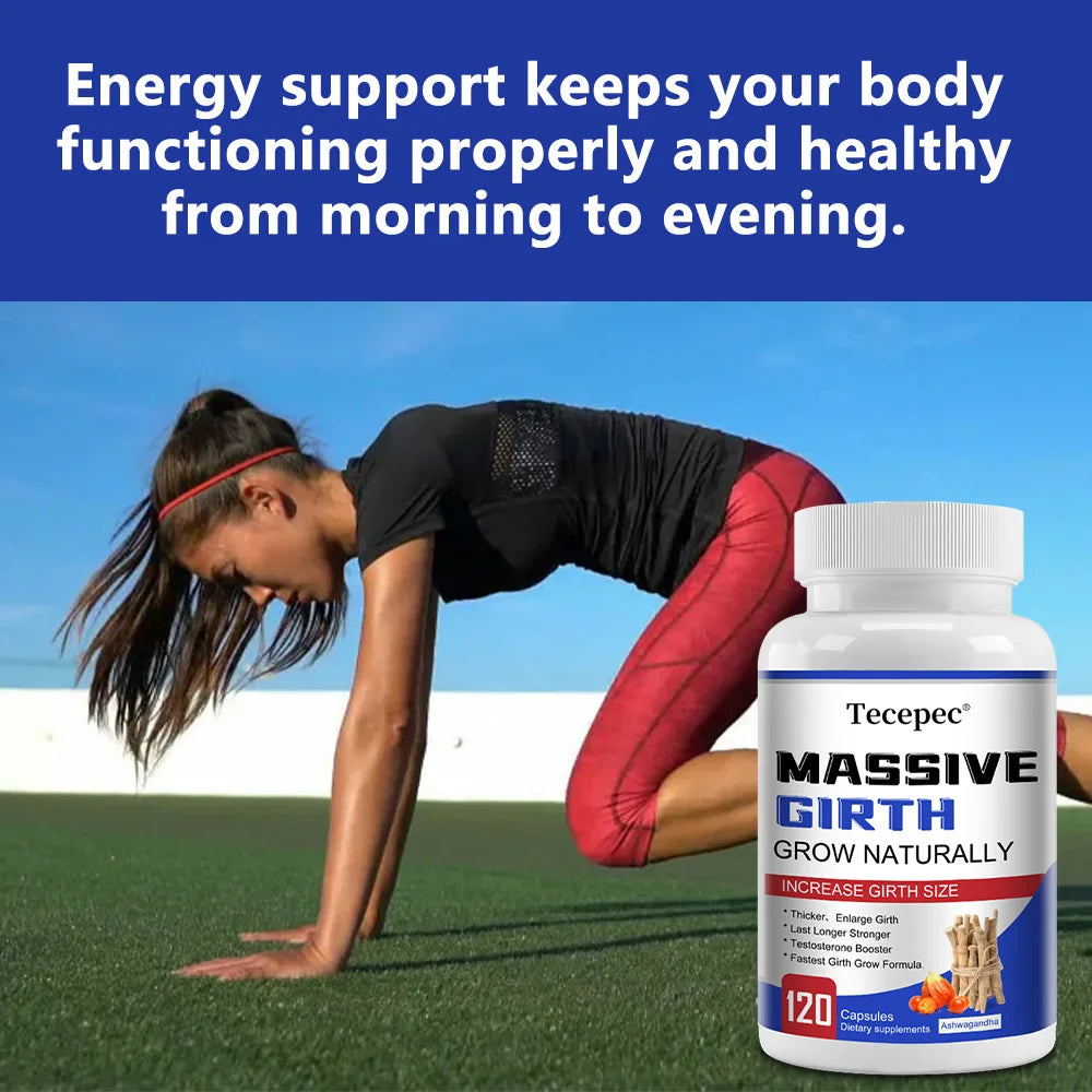 Men's Vitality Support Capsules Ashwagandha Tribulus Terrestris Supports Stamina Strength Immune Health Fights Fatigue Natural H Peaceful Pleasures Health and Wellness