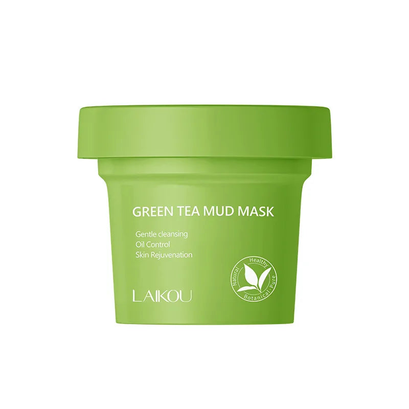LAIKOU Green Tea Clay Mask 100g – Oil Control & Pore Minimizing