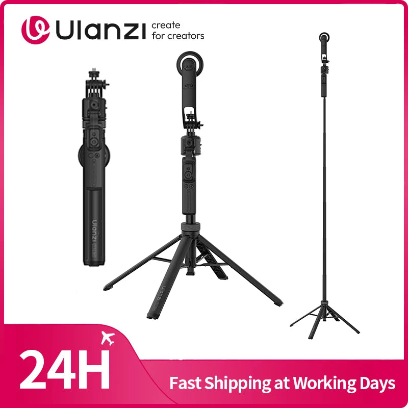 Ulanzi TT23M Auto-Tracking Selfie Stick Tripod | Smart Peaceful Pleasures Health and Wellness 2PCS Phone Clamp China Mainland