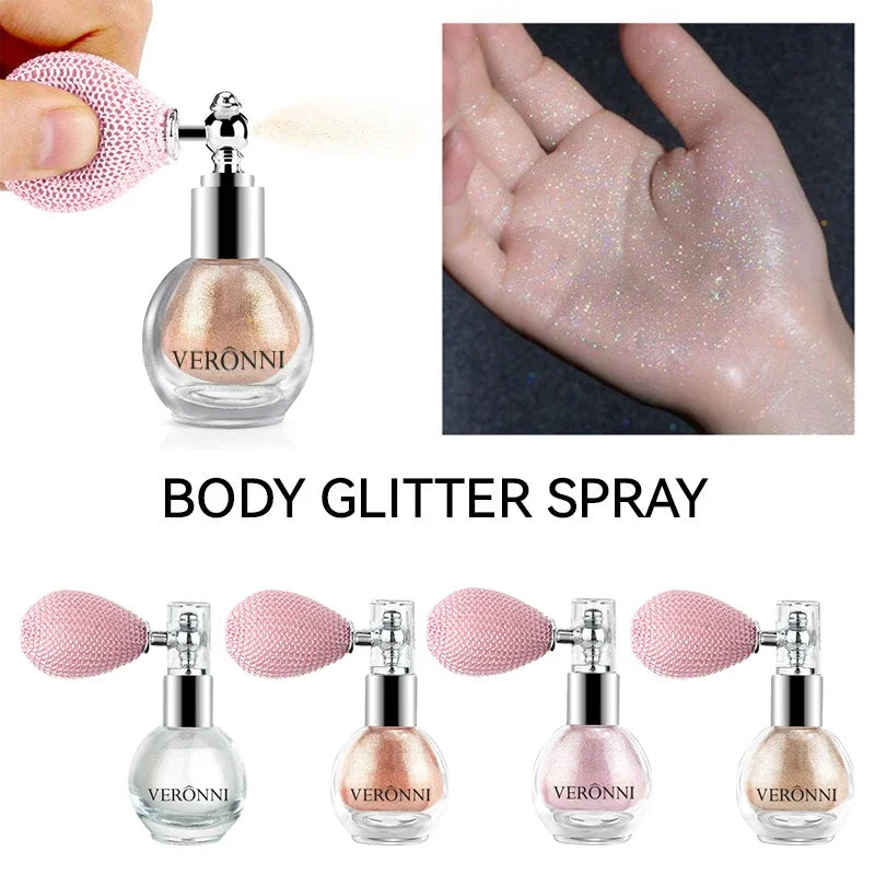 VERONNI Body & Face Diamond Shimmer Highlight Spray Powder