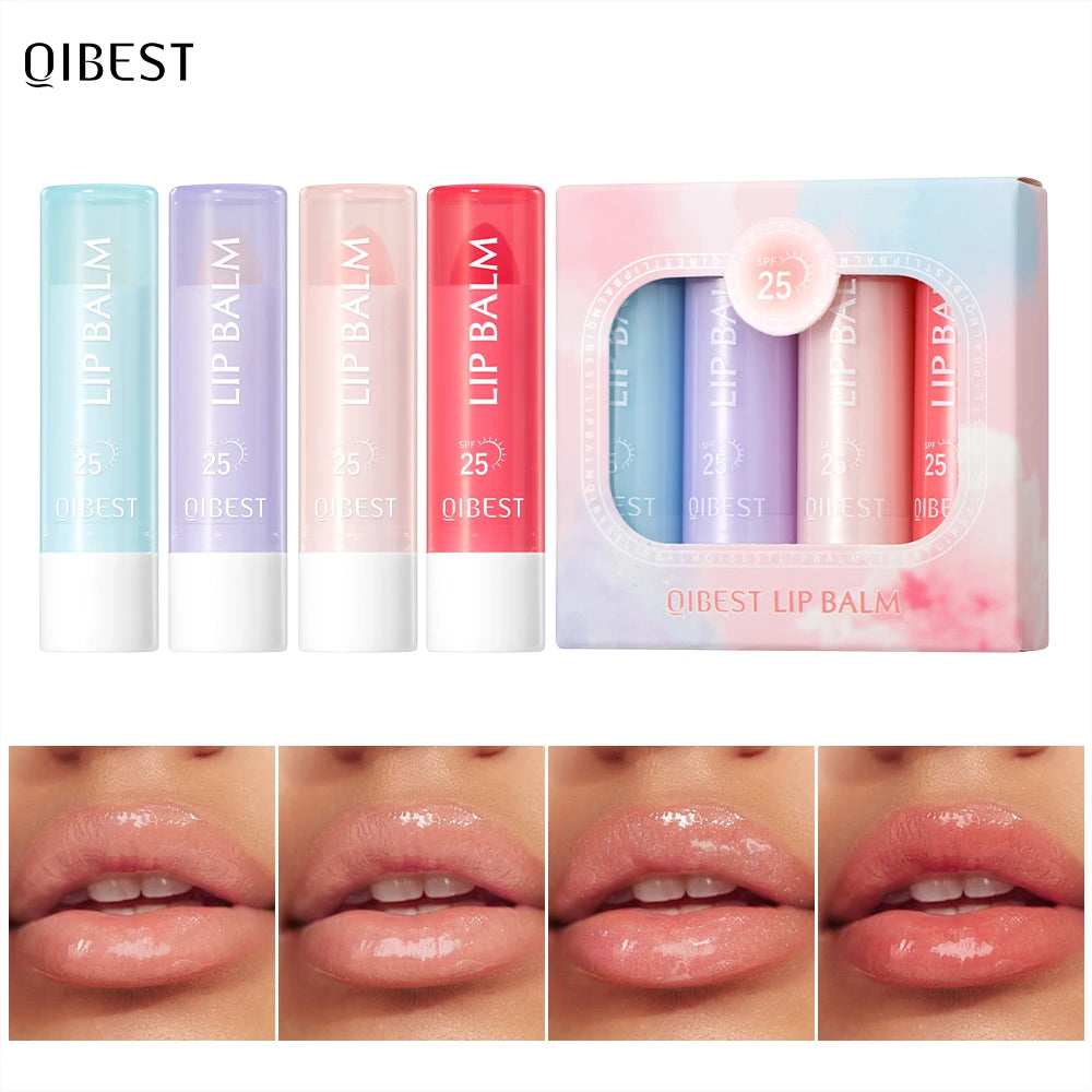 QIBEST Moisturizing Lip Balm Makeup Sets Original Lip Oil Gloss Care Benetitnt For Lips Plumping Nourishing Daily Care Lipgloss Peaceful Pleasures Health and Wellness