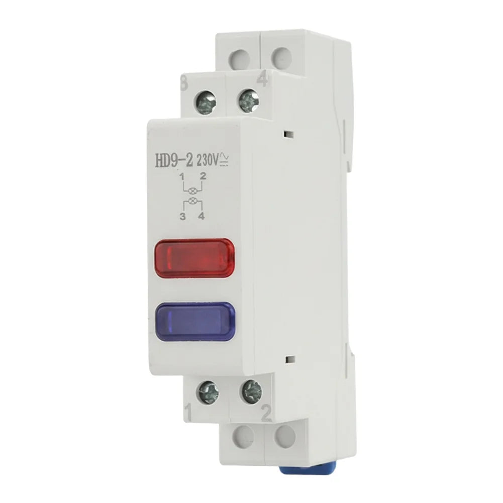 DIN Rail Mount LED Signal Lamp 230V Indicating Pilot Lights Power