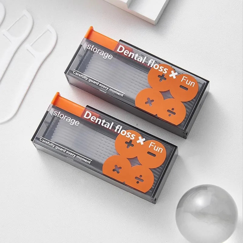 Automatic Dental Floss Storage Box Pop-Up Dental Floss Dispenser With 10Pcs Floss Dental Oral Hygiene Care Portable Peaceful Pleasures Health and Wellness