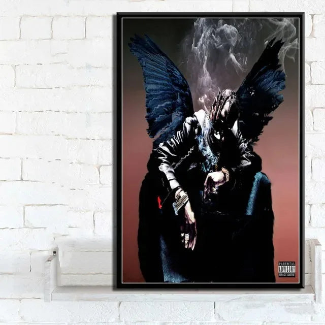 Travis Scott Astroworld Rodeo Canvas Poster | Rap Wall Art