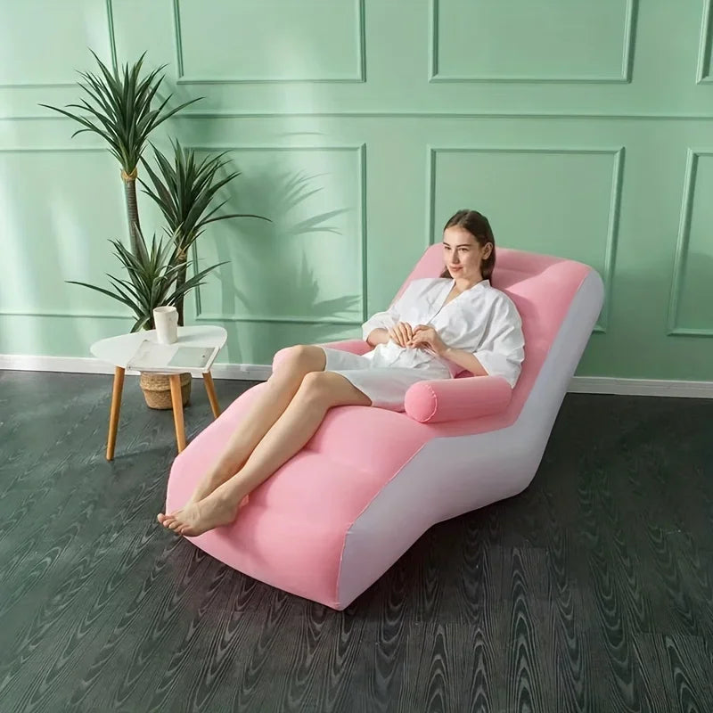 Inflatable S-Shaped Ergonomic Lazy Sofa | Portable Lounge Chair