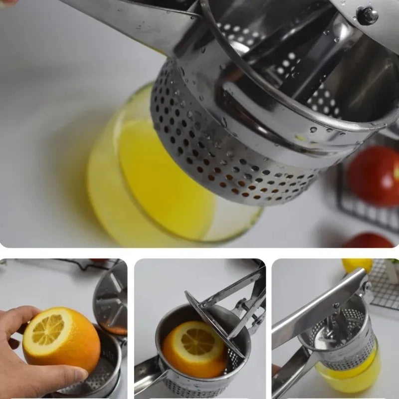 1pc Stainless Steel Potato Ricer, Manual Masher For Potatoes, Fruits, Vegetables, Yams, Squash, Baby Food And More Peaceful Pleasures Health and Wellness
