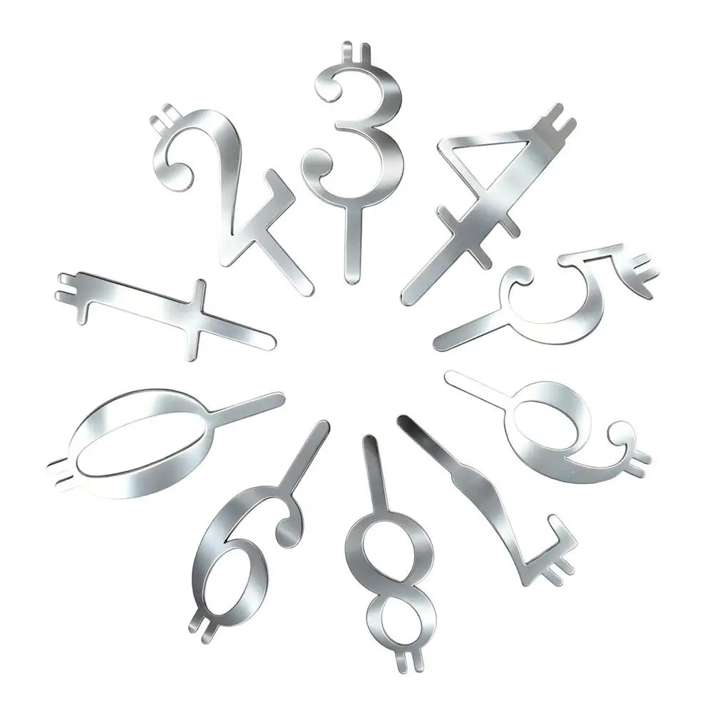Reusable Number Cake Topper Set 0-9 | Silver Birthday Candle