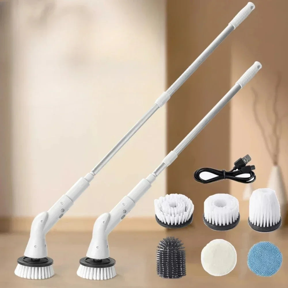 6-in-1 Cordless Electric Spin Scrubber – Kitchen & Bathroom
