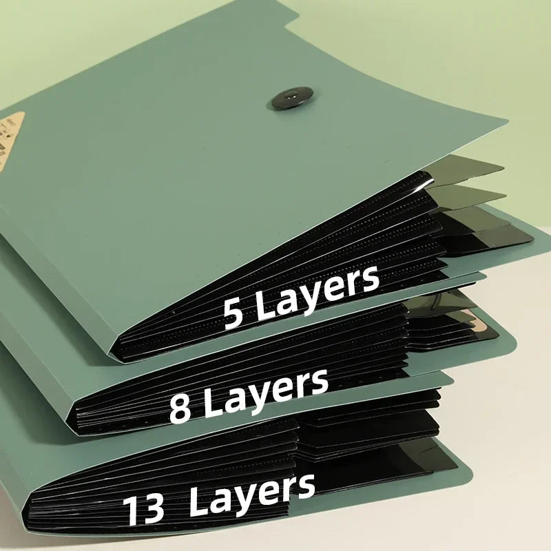 5-Layer A4 File Folder Storage Bag | Desk Organizer