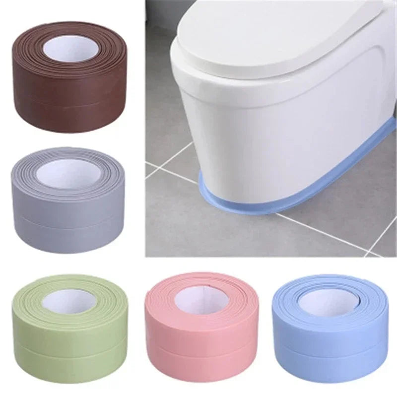 Waterproof PVC Caulk Seal Strip for Kitchen & Bathroom Waterproof Seal Strip Peaceful Pleasures Health and Wellness