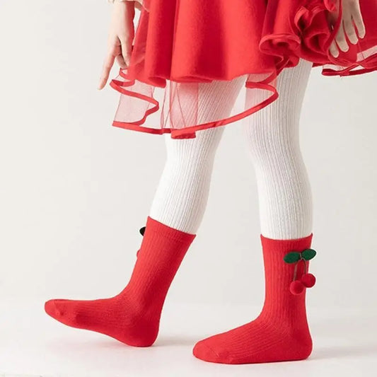 Girls Cotton Bowknot Socks 4-Pack | Middle Calf Kids Socks Kids Cotton Socks Peaceful Pleasures Health and Wellness XL China Mainland