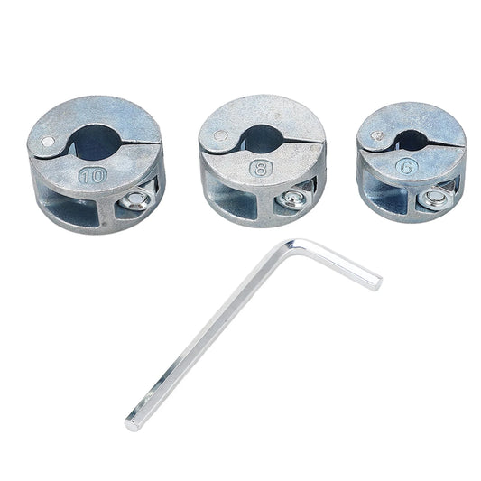 Drill Bit Stopper Collars Zinc Alloy Drilling Depth Stop Rings with Hex Wrench Open Type Open Drill Stop Rings Peaceful Pleasures Health and Wellness 3pcs