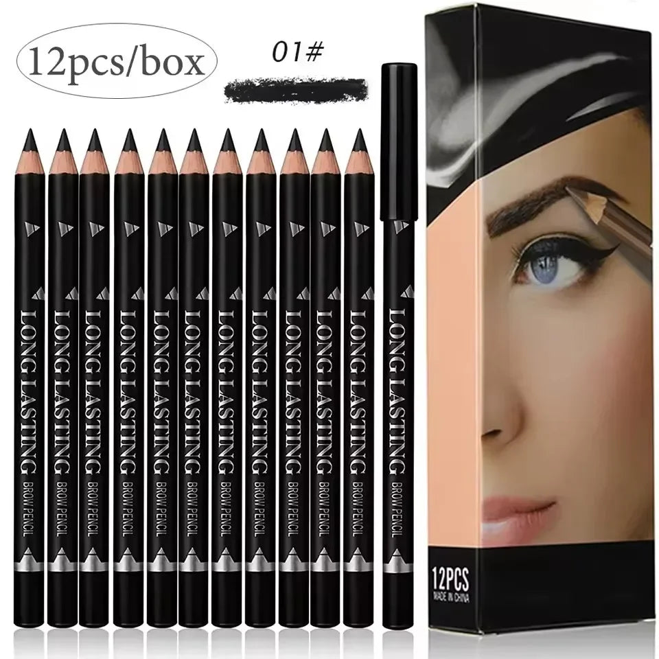 Waterproof Eyebrow Pencil Set 6 or 12 Pcs – Natural Colors