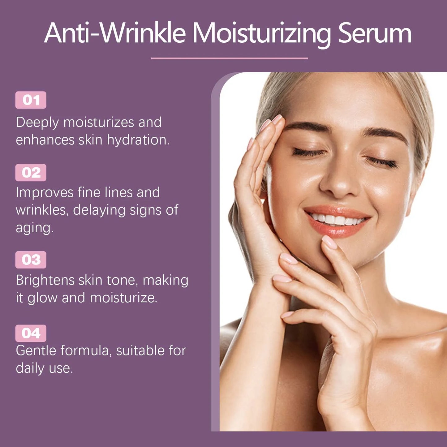 OUHOE Hyaluronic Acid Face Serum – Deep Moisturizing 60ml
