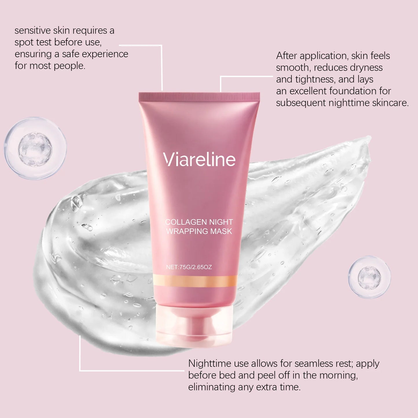 Viareline Collagen Peel-Off Mask | Pores, Blackheads & Glow