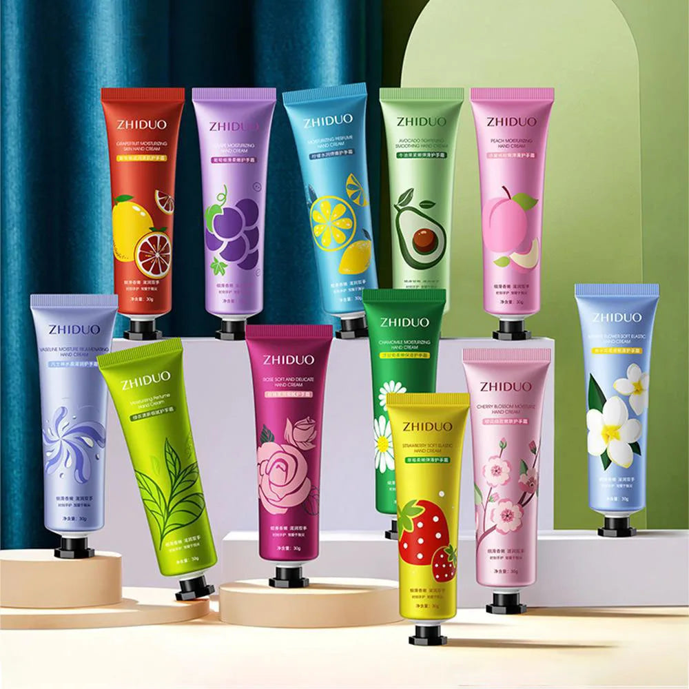 BIOAOUA 10pc Fruity Floral Hand Cream Set – Moisturizing & Anti-Aging