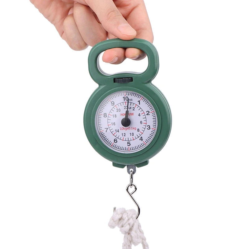 10kg Portable Spring Hook Scale – Fishing, Travel & Parcels