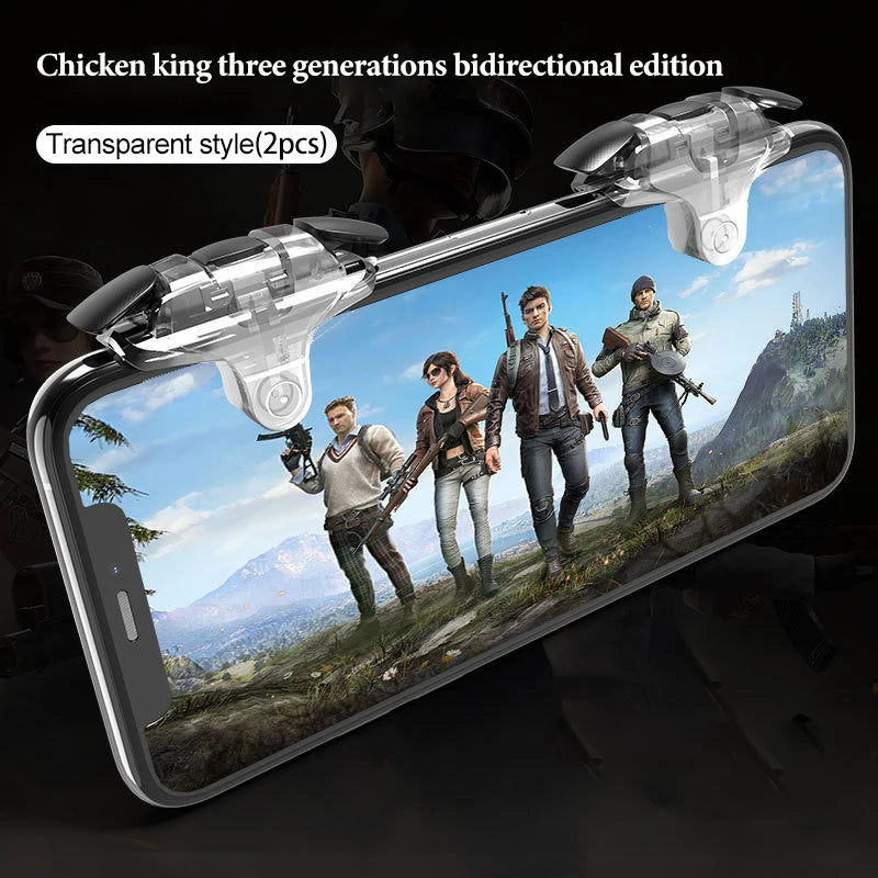 Multi-function frequency conversion chicken eating artifact auxiliary button chicken king three generations continuous mobile Peaceful Pleasures Health and Wellness Transparent(a pair)
