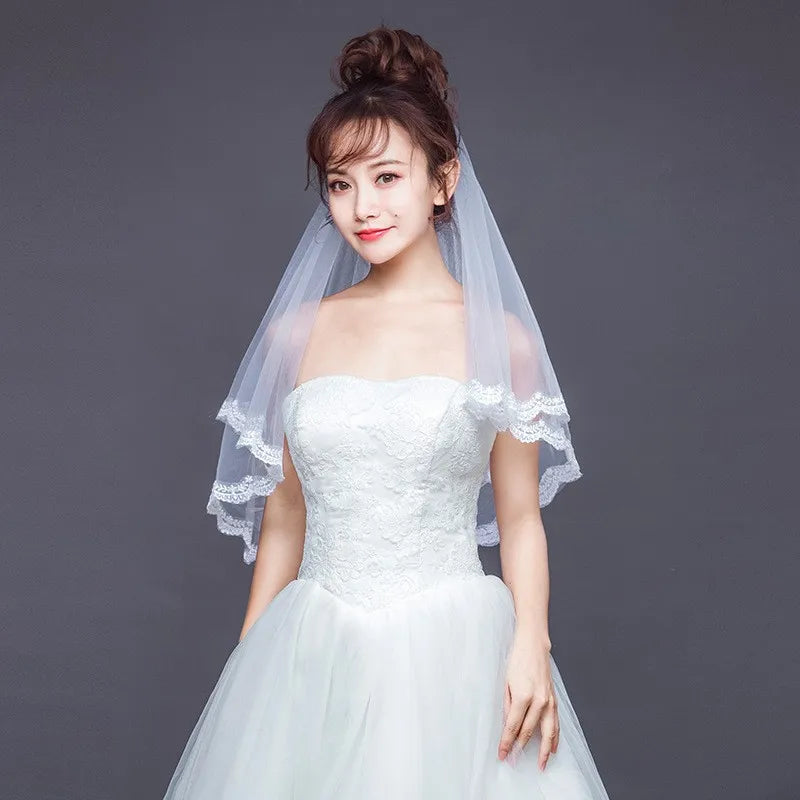 Bridal French Lace Veil Elegant Wedding Hair Accessory For Photo Shoots And Ceremonies Peaceful Pleasures Health and Wellness