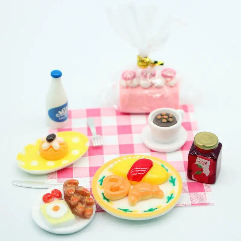 Dollhouse Miniature Breakfast Food Set – Dim Sum Bread Jam