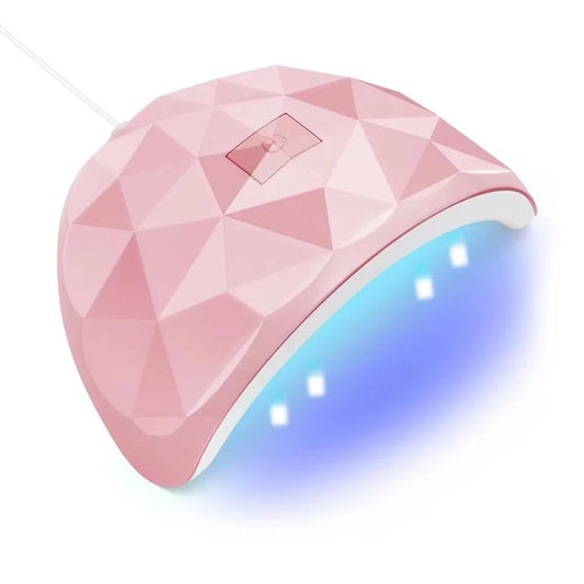 54W UV LED Nail Lamp - Sunlight Quick-Dry Nail Tool, Professional Fingernail & Toenail Art Salon Equipment Peaceful Pleasures Health and Wellness Pink-USB