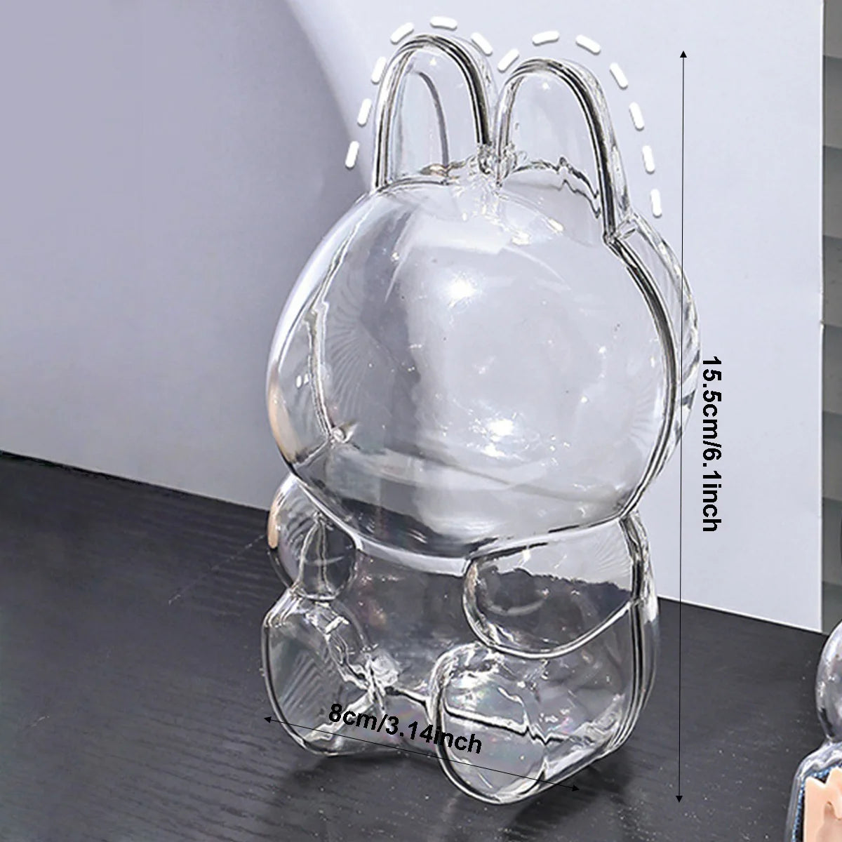 Clear Standing Display Case for Labubu Plush Figure Collector