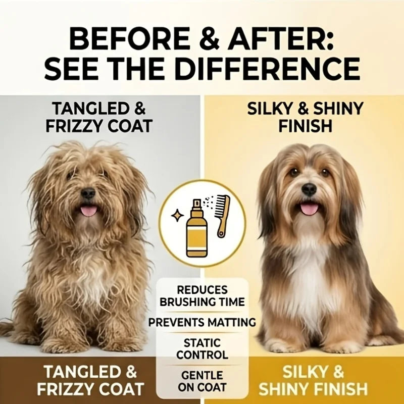 Pet Detangling Spray & Fur Conditioner – Knot Remover