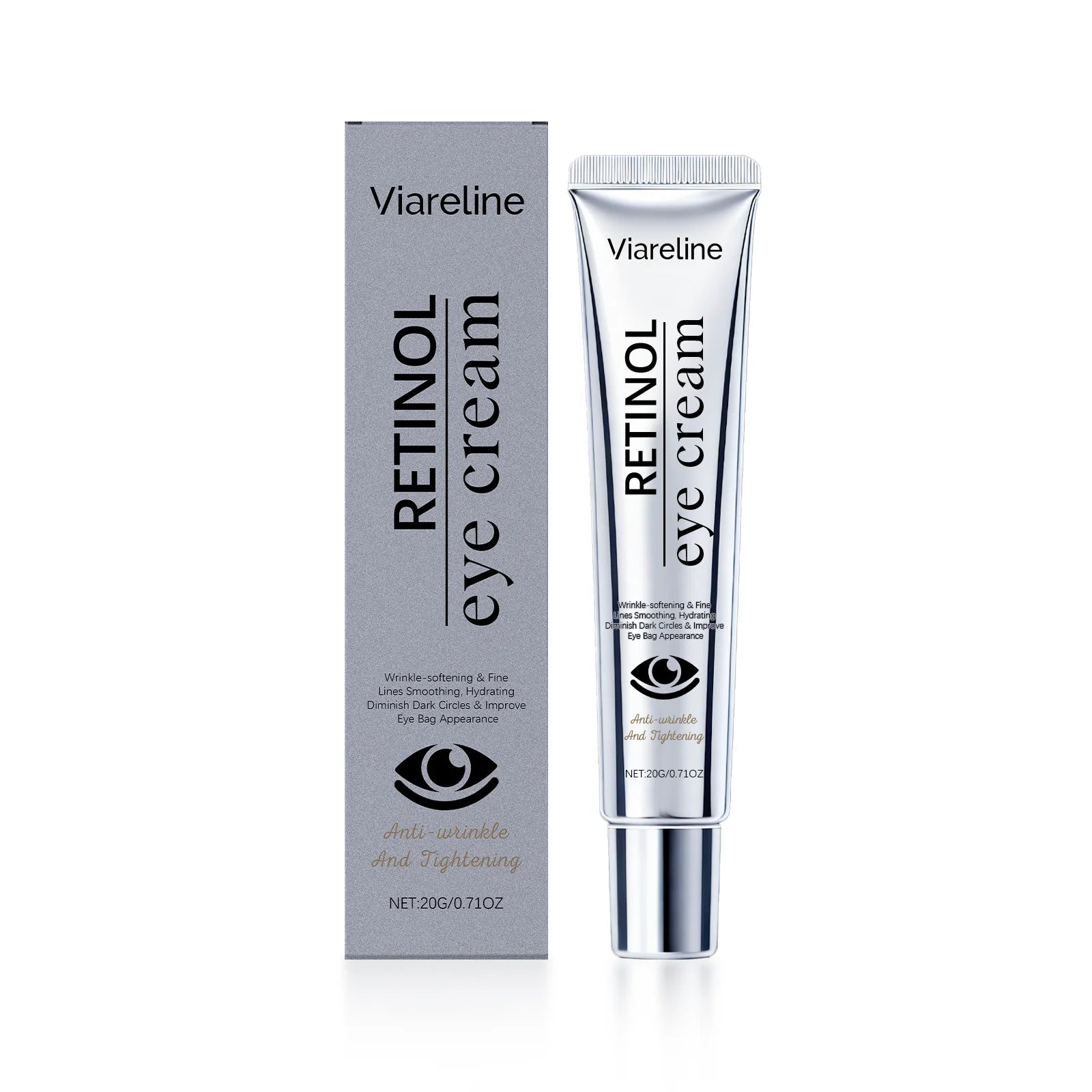 Retinol Eye Cream Reduce Wrinkles Firming Lifting Anti Dark Circles Puffiness Fade Fine Lines Hydrating Smooth Repair Eye Cream Peaceful Pleasures Health and Wellness 20g boxed
