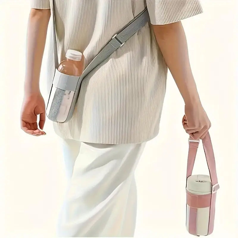 Portable Water Bottle Straps Bottle Carrier Bag Adjustable Shoulder Strap Insulated Tumbler Holder for Outdoor Travel Hiking Peaceful Pleasures Health and Wellness