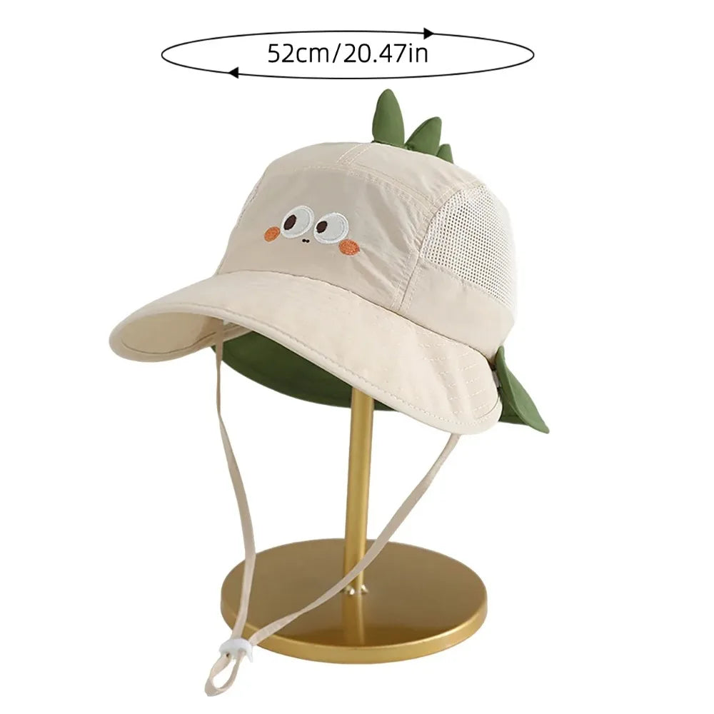Cartoon Sunshade Baby Beach Hat Cute Bear Rabbit Ears Boys Girls Sun Visor Cap Summer Outdoor Breathable Mesh Panama Hats Peaceful Pleasures Health and Wellness