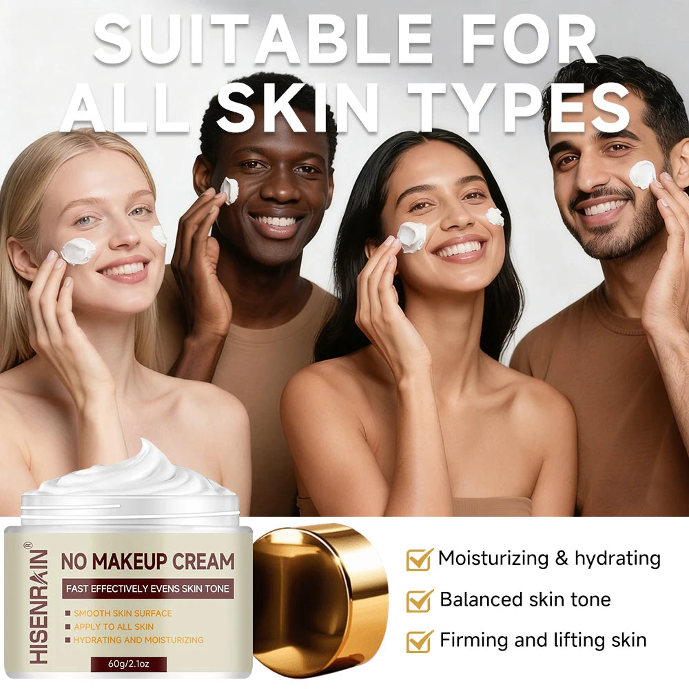 HISENRAIN Hyaluronic Acid & Glycerin BB Cream - Hydrating Tone-Up Moisturizer for Natural Glow & Smooth Skin. Peaceful Pleasures Health and Wellness