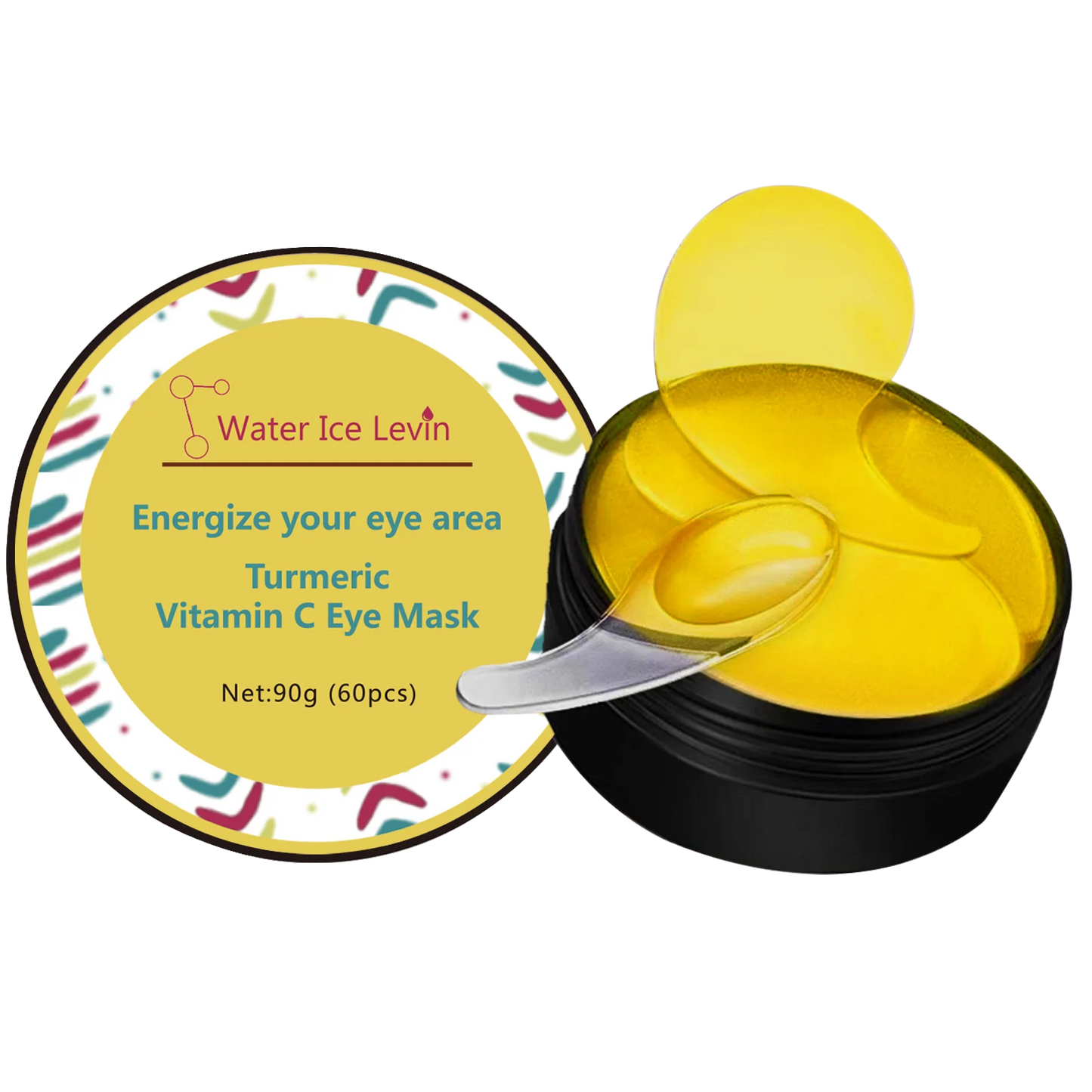 Turmeric Vitamin C Eye Masks – Brighten & Firm | 60 Patches Under Eye Patches Peaceful Pleasures Health and Wellness A