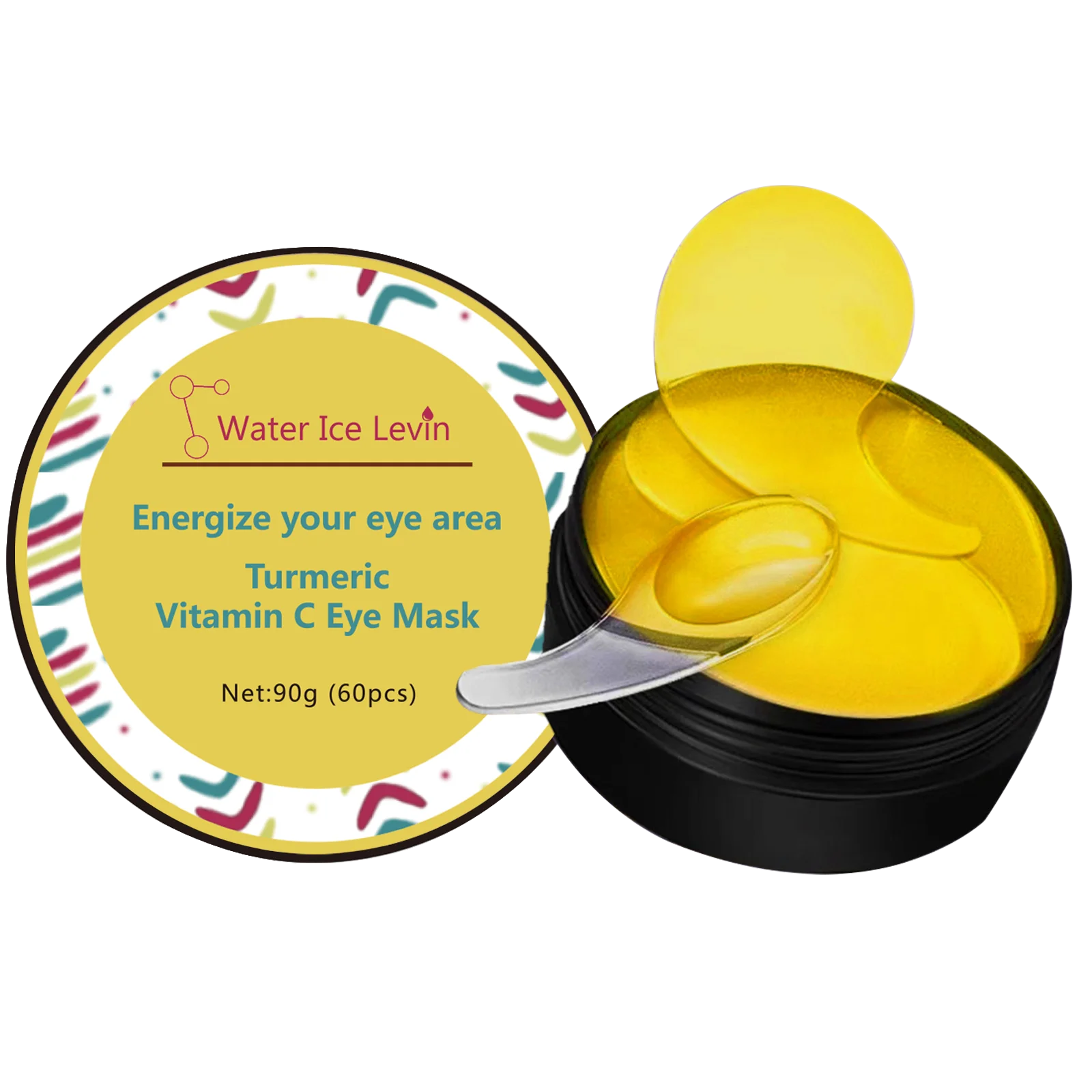 Turmeric Vitamin C Eye Masks – Brighten & Firm | 60 Patches Under Eye Patches Peaceful Pleasures Health and Wellness A