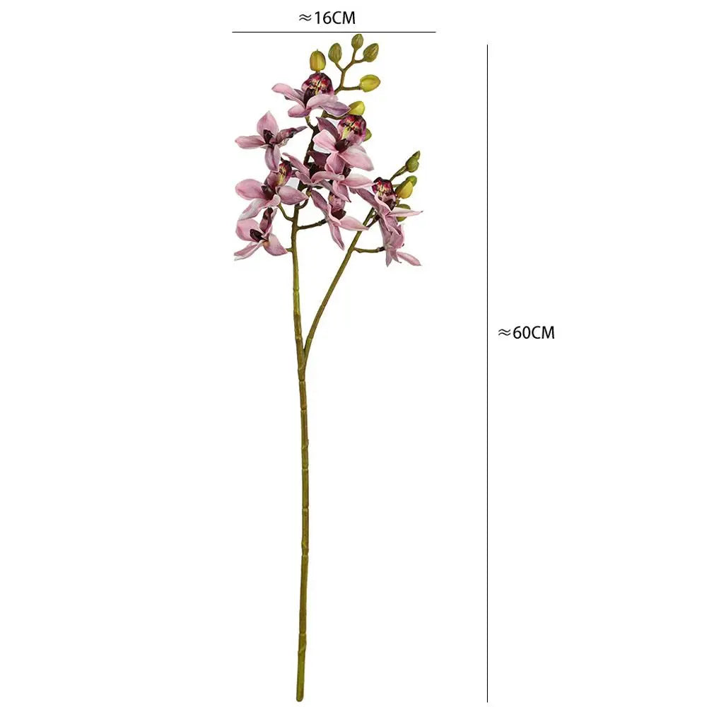 Artificial Phalaenopsis Orchid Branch | 2 Fork Real Touch 60cm