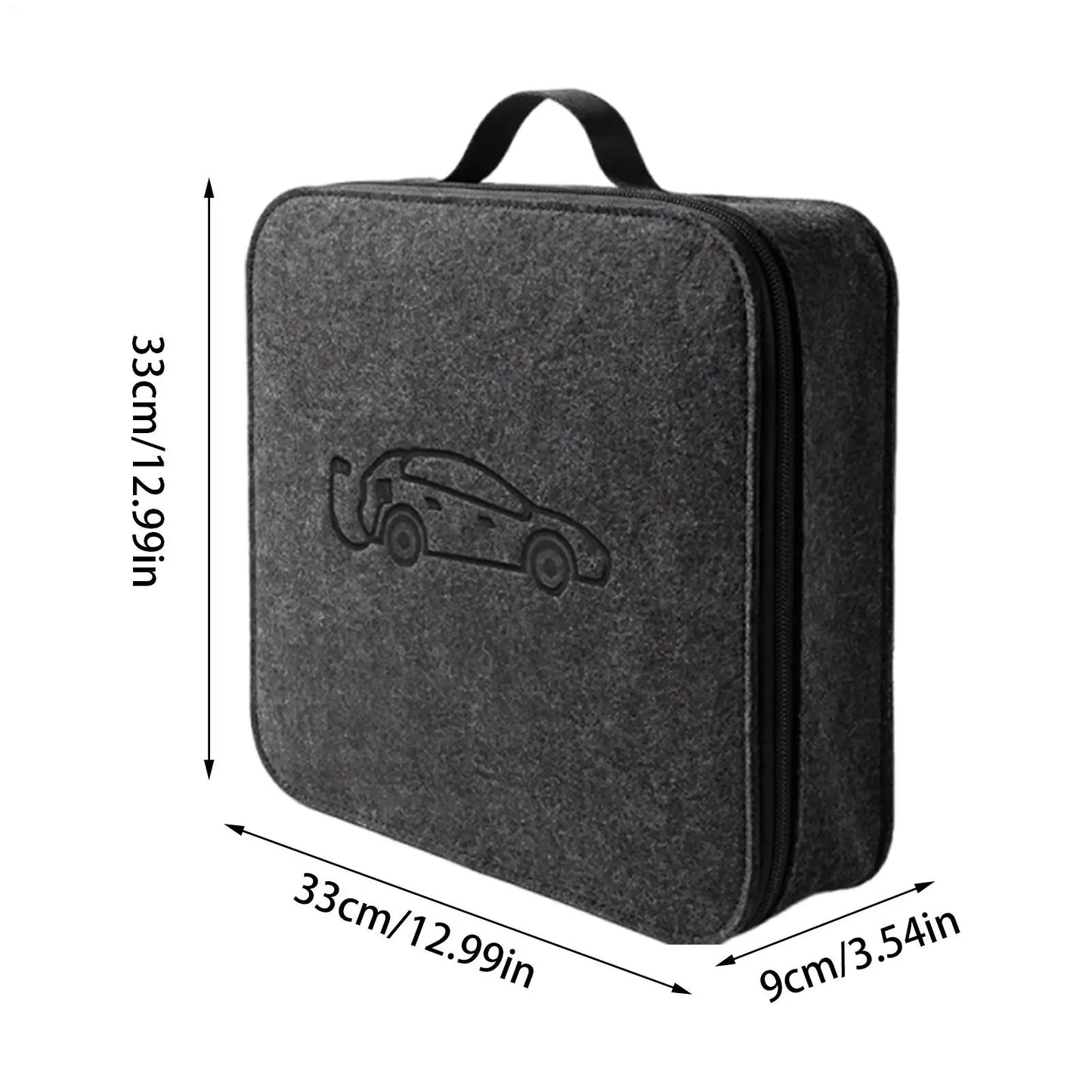 EV Charging Cable Organizer Bag | Felt Car Charger Storage Case