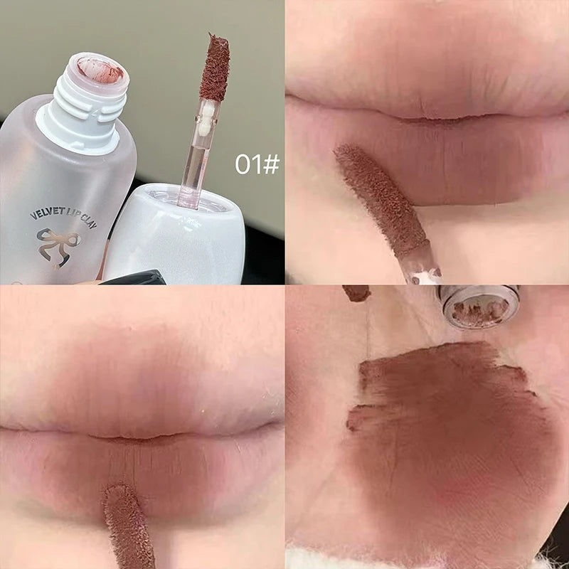 QIBEST Nude Lipstick Matte Cream Texture Lip Lacquer No Stain Cup Lip Mud Waterproof Liquid Lipstick Lasting Cosmetics Lip Tint Peaceful Pleasures Health and Wellness