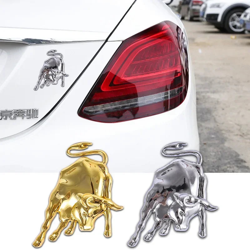 3D Metal Bull Car Emblem Sticker – Scratch Cover Badge Peaceful Pleasures Health and Wellness