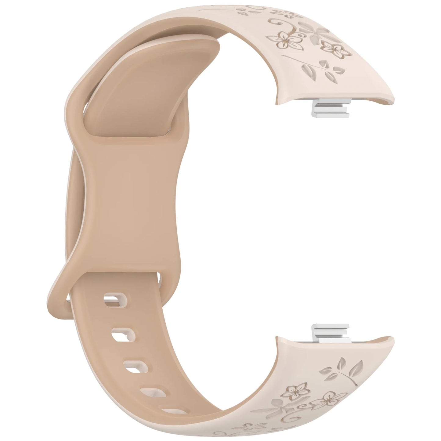 Two-Tone Floral Silicone Strap for Redmi Watch & Mi Band 8/9 Pro