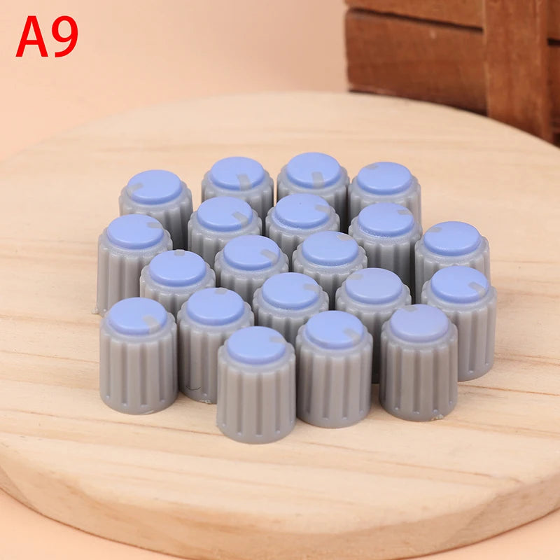 20Pcs Dual Color Knob 10*12mm Small Volume Adjustment Hat Flower Shaft Hole 6MM Potentiometer Volume Switch Caps Control Knob Peaceful Pleasures Health and Wellness A9 Other