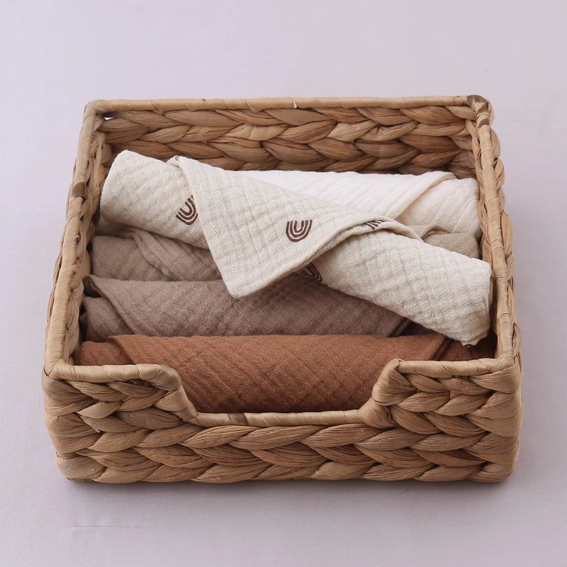 5-Pack Baby Cotton Gauze Washcloths – Soft Burp Cloths & Face Towels