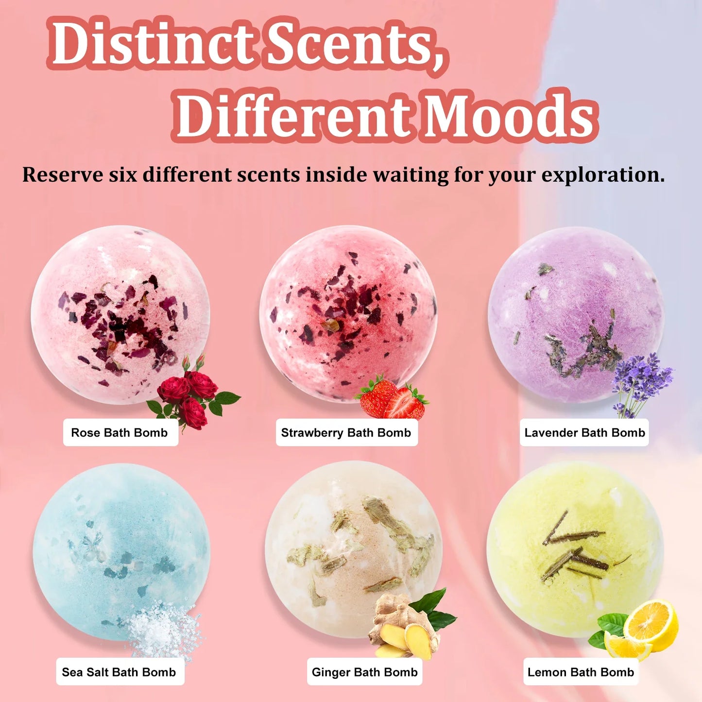 6-Piece Lavender Epsom Salt Bath Set – Women's Spa Gift